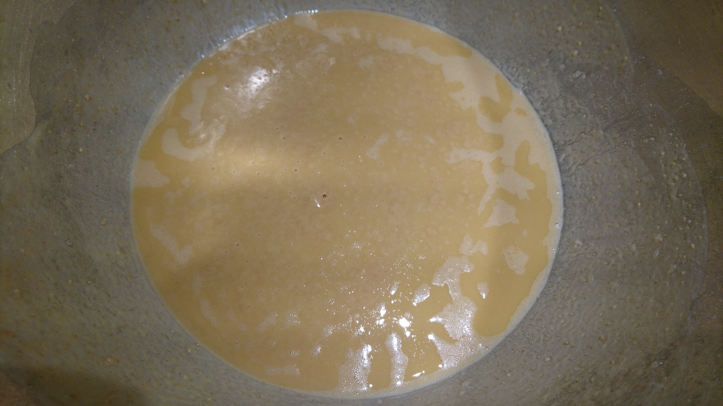 roux cooking in a really big pot