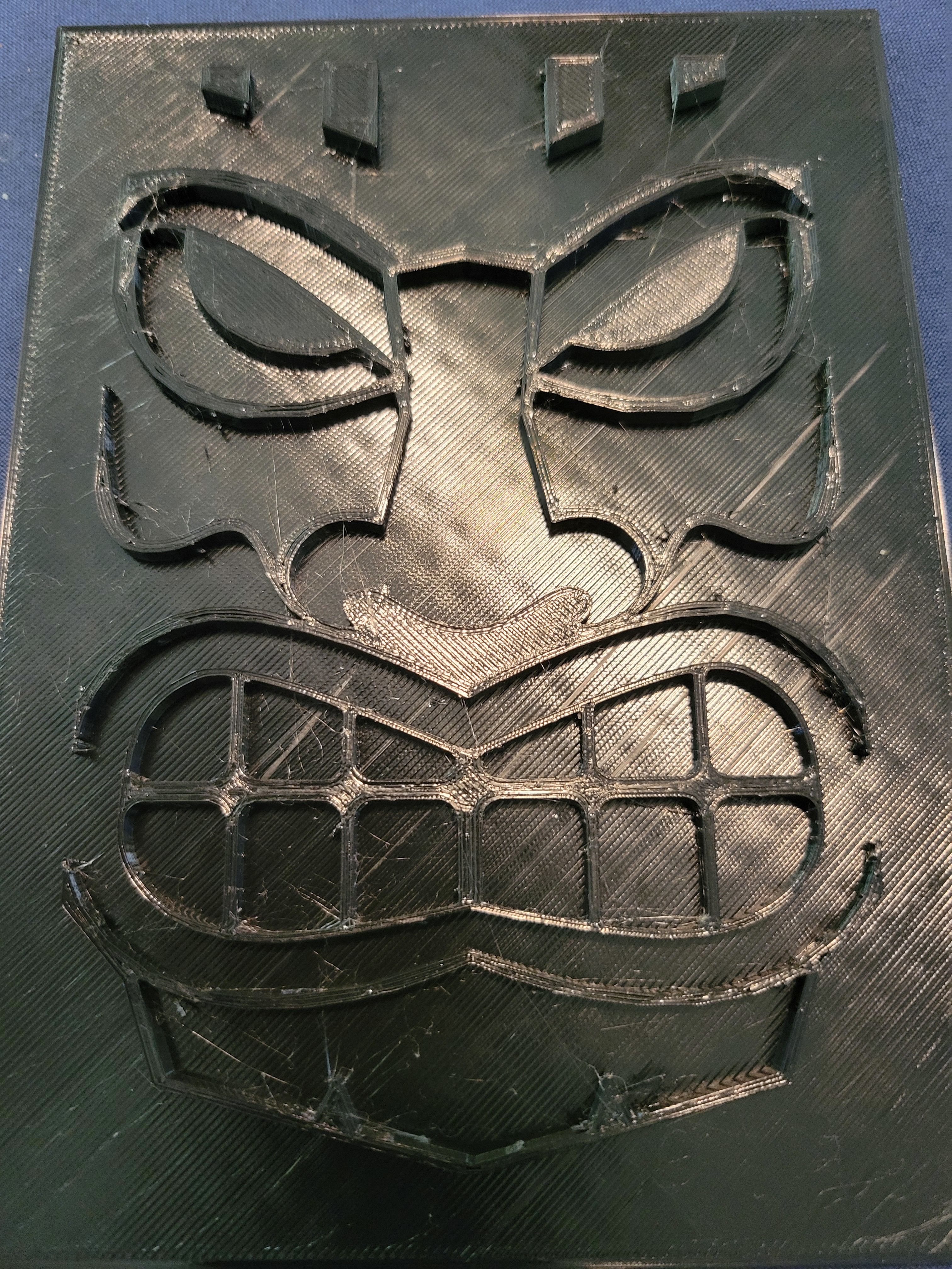 image of tpu texture mat with tiki face